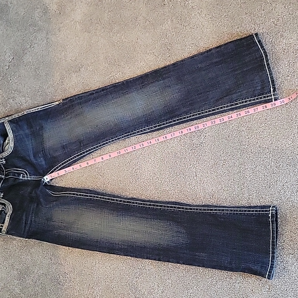 ROCK & ROLL Cowgirl Original Low Rise Jeans Embellished - Picture 9 of 11